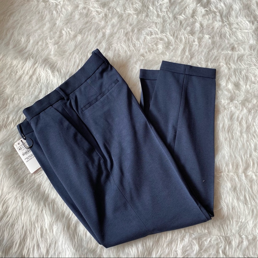 Zara NWT blue slim leg trouser cuffs 32 - Picture 5 of 16